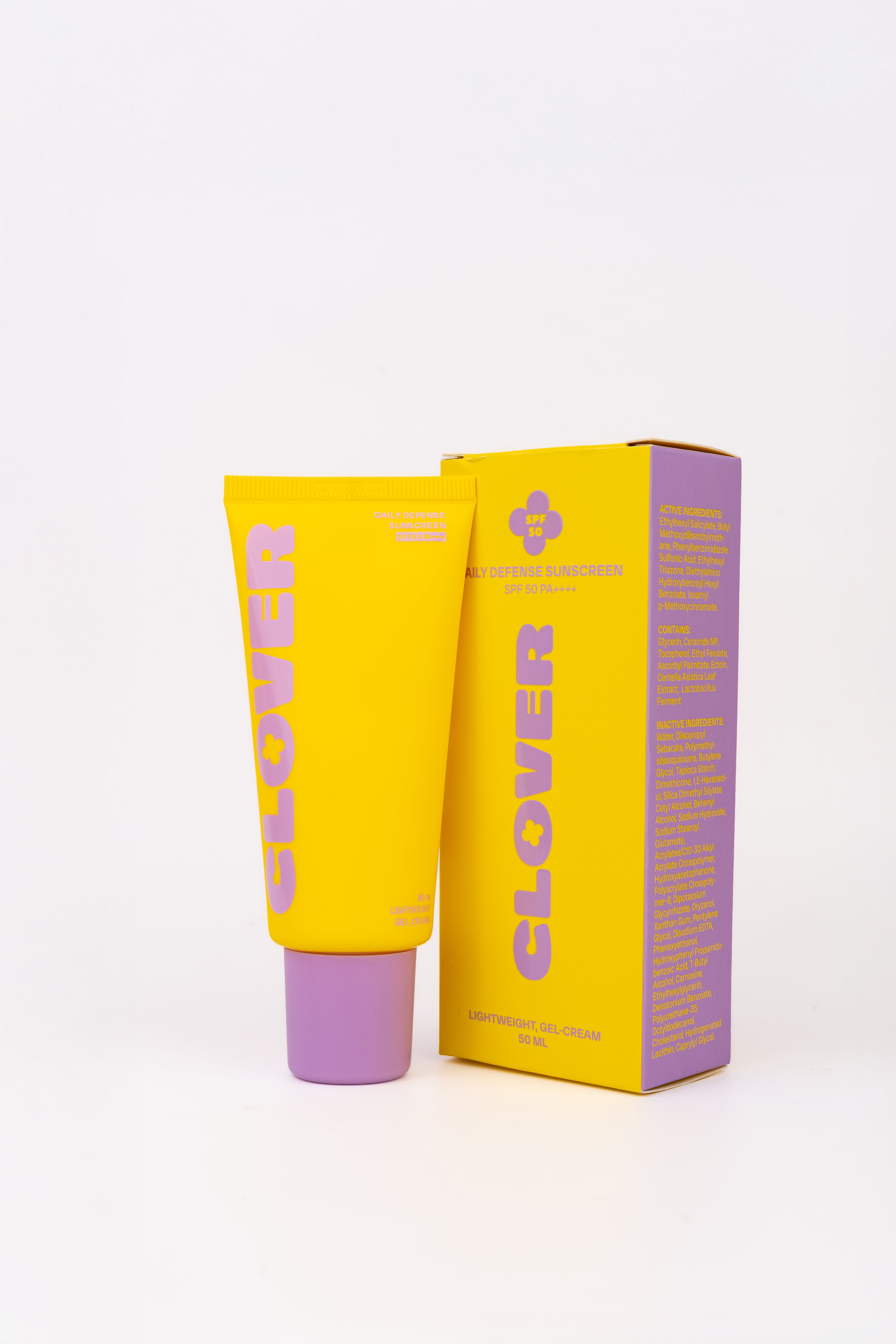 Clover Daily Defense Sunscreen SPF 50 PA++++ 50ml